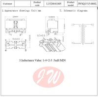 Réacteur toroïdal à enroulement de fil plat SQ1515, inducteur d'alimentation haute courant, bobine personnalisée, conception OEM usine