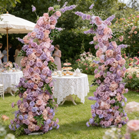 Arche florale artificielle violette en promotion pour mariages, inaugurations, événements, centres commerciaux, hôtels et décorations de cérémonie