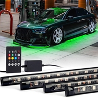Lumières de portière de voiture à sept couleurs, lumières de marche dynamiques, lumières d'ambiance modifiées pour bas de caisse et bas de portière, personnalisées pour usage automobile