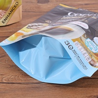 Sachet de café instantané imprimé sur mesure, pochette verticale en aluminium, résistant à l'humidité, avec fermeture éclair, qualité alimentaire, écologique, emballage OEM