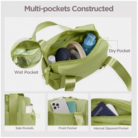 Sac de sport imperméable en gros avec compartiment sec/humide, sangle réglable pour femme, idéal pour le fitness, le yoga, les voyages, sac à bandoulière