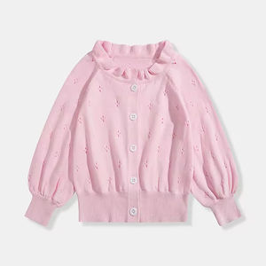 Suéter Cárdigan Personalizado de Alta Calidad con Cuello Redondo, Manga Larga, Tejido de Punto, Logotipo Bordado Personalizado para Mujer - Product Image 2