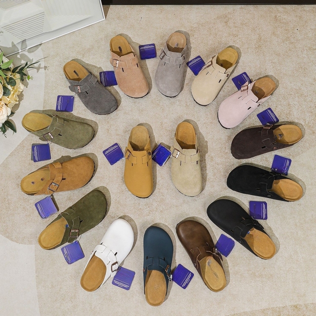 Rise Memory Foam Arch Support Clogs Mules Cork Foot Bed Sandals Closed Toe Platform Flat Winter Breathable TPR