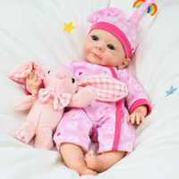 Poupées reborn en silicone solide de 16 pouces, corps entier, réalistes, nouveau-né, bébé réaliste, poupées de bébé fille avec un ensemble d'accessoires