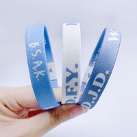 Bracelets promotionnels NFC en tissu polyester FM1108 213 215 216, bracelets élastiques avec logo personnalisé