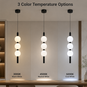 Modern Metal Acrylic Tricolor Led Pendant <b>Light</b> For Dining Room Living Room <b>Indoor</b> Hanging 6W 10Cm Body 50Cm Height - Product Image 3