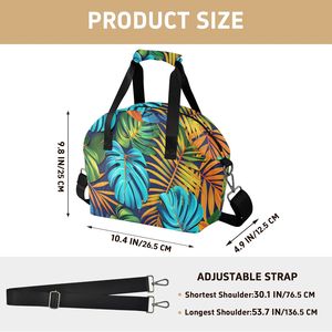 Tropical Palm Leaf Printed Quilted Custom Logo Insulated <b>Lunch</b> <b>Bag</b> Portable Hawaiian Design Cooler Tote <b>Bags</b> for Women Kids - Product Image 2
