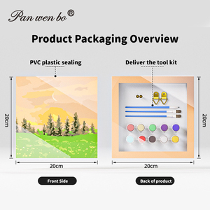 Kit de Pintura al Óleo Digital DIY con Marco de Madera Sólida Panwenbo, Pintura por Números con Lienzo Enmarcado <span class=keywords><strong>para</strong></span> Colorear Manualmente - Product Image 4