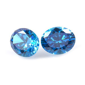 Pierre en zircon cubique de forme ovale de couleur bleu <span class=keywords><strong>borland</strong></span>, prix au carat pour la fabrication de bijoux, vente en gros - Product Image 1
