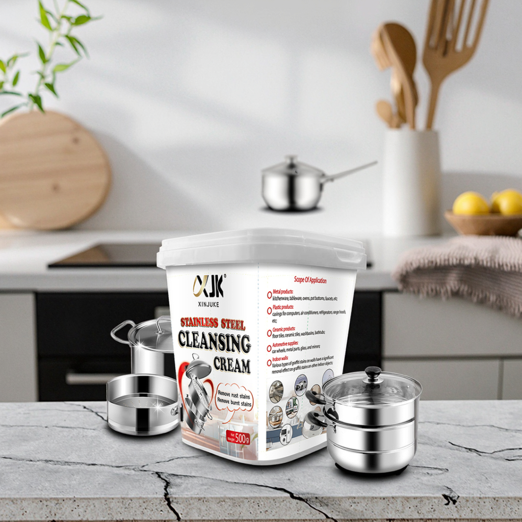 Wholesale 500g Stainless Steel Cleansing Cream Multi-purpose Household Chemicals to Restore Mirror Finish Stainless Steel Pans