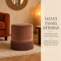 Chaise de loisirs rembourrée à franges moderne, tabouret, table basse, banc à chaussures, coiffeuse pour hôtels, salle à manger et usage domestique