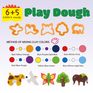 6 pièces de jouets en pâte à modeler pour enfants, jouets éducatifs en argile colorée à faire soi-même pour enfants - Product Image 5