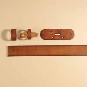 <span class=keywords><strong>Cintura</strong></span> in Pelle <span class=keywords><strong>da</strong></span> <span class=keywords><strong>Uomo</strong></span> Stile Americano, Design Classico Retrò, Materiale in Pelle Bovina Resistente, Accessorio di Moda per Business Casual - Product Image 4