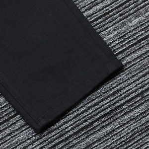 Jean droit noir foncé personnalisé style streetwear audacieux et avant-gardiste avec panneau de taille recouvert de feuille d'argent - Product Image 6