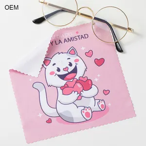 Custom Printed Microfiber Lens Glasses Spectacles double sided microfiber cloth Cleaning Cloths