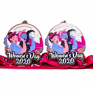 Wholesale Sublimation Metal Award Key Souvenir Medals and <b>Trophies</b> Custom <b>Engraving</b> Design Sports Women's Day Honor Medal - Product Image 3