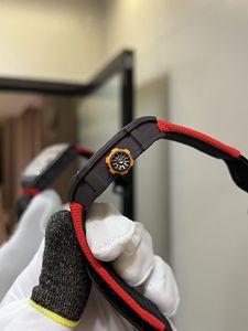 Reloj mecánico de fibra de carbono 27-04 de alta calidad para hombre – Pantalla digital, correa de caucho, tourbillon automático con diseño de raqueta de tenis - Product Image 6