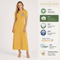 Robe pull midi en maille unie pour femme, élégante, coupe trapèze, ornée de perles, décontractée, pour le bureau, robe maxi tricotée, vente en gros