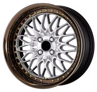 عجلات GPW مصنوعة من 3 قطع مطروقة 4x108 4x114.3 4x100 مقاس 15 و16 و17 و18 بوصة من سبائك الألومنيوم بـ 4 فتحات لسيارات ميني كوبر وسمارت