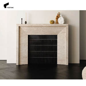 Tostone minimalista independiente travertino Natural chimenea para Villa sala de estar dormitorio entrada Interior mate - Product Image 6