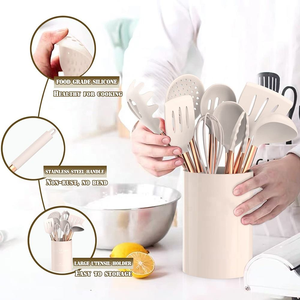 Ensemble d'ustensiles de cuisine en silicone 43 pièces, résistant à la chaleur, antiadhésif, kit d'outils de cuisson, manche en acier inoxydable, ustensiles de cuisine - Product Image 6