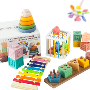 Educational Stacking Toy Set For Infants And Toddlers <b>Plastic</b> Building <b>Blocks</b> 0 3 Years Old Unisex Learning Playset - Product Image 3