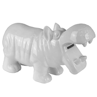 Boîte de rangement pour pièces de monnaie de forme personnalisée, boîte à monnaie en céramique de couleur personnalisée, style hippopotame, tirelire géante pour enfants