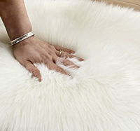 Tapis en acrylique en forme de cœur de style australien, tapis de sol moderne et minimaliste, coussin à poils longs, pièce décorative, lavable en machine