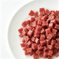 OEM Vente en gros en vrac Cubes de bœuf naturels sans céréales riches en protéines, sains, pour chats et chiens, friandises et aliments pour animaux de compagnie