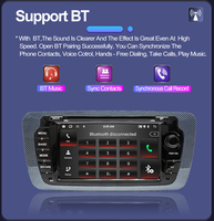 Autoradio Android pour Seat Ibiza 6j 2009-2013, CarPlay sans fil, Android Auto, 4G WiFi, GPS, Navigation, unité principale stéréo 2 Din 4G
