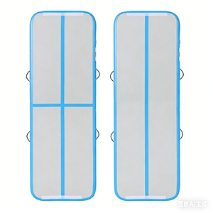 Tapis <span class=keywords><strong>Airtrack</strong></span> gonflable de 10 cm d'épaisseur en EVA pour gymnastique, acrobaties, entraînement, avec pompe électrique et sac, utilisation yoga, longueur variée - Product Image 4