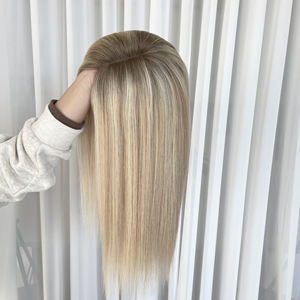 SBT18/60 #   Mini Peluca de Cabello Humano, Base Mono de Alta Calidad, Topper de Cabello, Toupee para Mujer, 100% Cabello Humano para Mujeres con Alopecia - Product Image 1