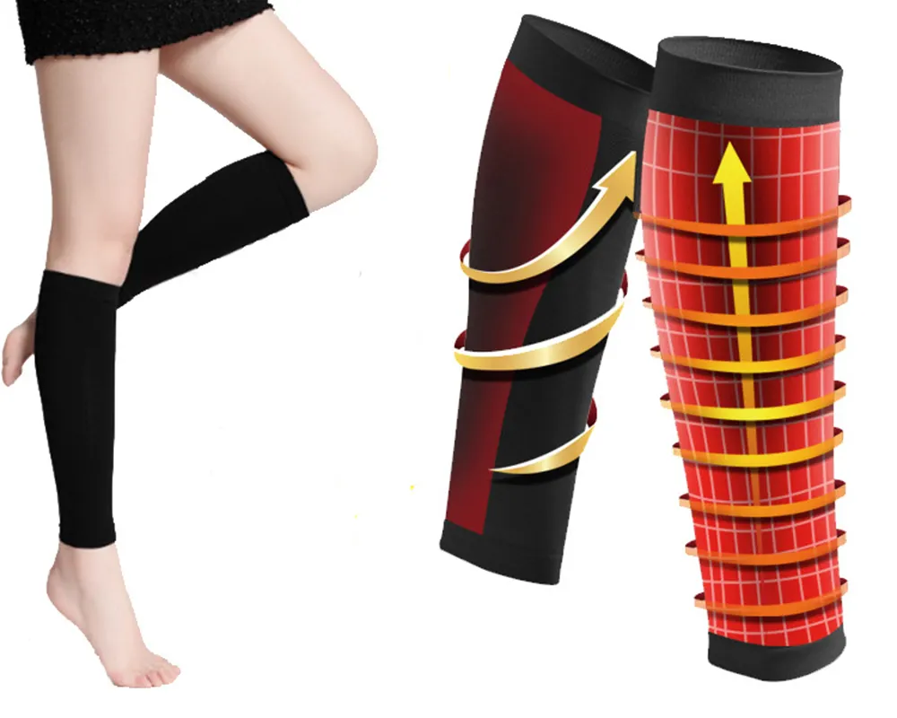 Calf Compression Sleeve 20-30mmHg para hombres y mujeres-los mejores calcetines de compresión sin pie para el alivio del dolor de piernas, correr