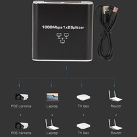 Nouveau Répartiteur Ethernet Gigabit 1 à 4 ports 1000 Mbps, Commutateur Réseau pour Ordinateur et Télévision Numérique, Routeur Réseau Haute Vitesse