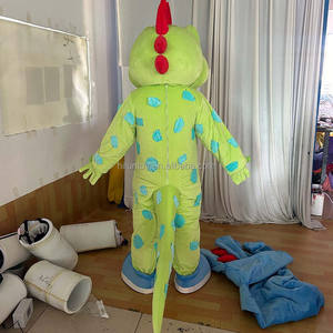 Funtoys profesional personalizado cian <span class=keywords><strong>lagarto</strong></span> mascotas disfraces dibujos animados animales realistas publicidad fiesta <span class=keywords><strong>disfraz</strong></span> para la venta - Product Image 3