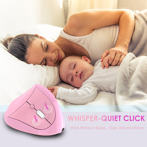 Küçük adet hızlı özelleştirme pembe kız kadın için şarj edilebilir kompakt boyut kablosuz ergonomik fare - Product Image 3