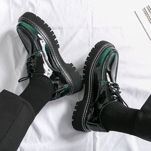 Chaussures en cuir décontractées pour hommes Maxfree, bout rond, finition brillante, style business - Product Image 5