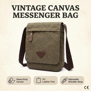 <span class=keywords><strong>Sac</strong></span> <span class=keywords><strong>bandoulière</strong></span> messager vintage en toile antivol personnalisé pour <span class=keywords><strong>homme</strong></span>, idéal pour les voyages d'affaires et les activités de plein air – Vente en gros - Product Image 1