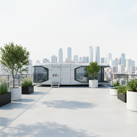 Nouvelle maison capsule moderne personnalisée, hôtel capsule, cabane familiale, villa de luxe en conteneur préfabriqué en acier, structure extérieure