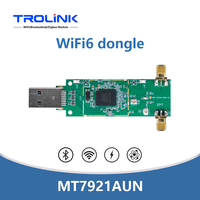 Adaptateur WiFi 6 Bluetooth 5.2 USB3.0 externe personnalisé Dongle MT7921AUN 2.4GHz 574Mbps + 5.8GHz 1200Mbps en stock