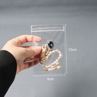 Sac d'emballage de bijoux à fermeture éclair personnalisé, Mini pochette à fermeture éclair en PVC transparent pour bijoux/collier, 2022