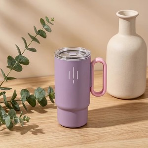 Gobelet isotherme en acier inoxydable 304 avec couvercle et poignée, portable pour voiture, maison, bureau - Product Image 6