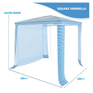 Cabaña de Playa - Fácil de Instalar, Impermeable, Portátil, Refugio de Playa de 6' X 6', Incluye Pared Lateral - Product Image 3