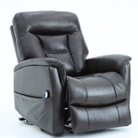 Fauteuil inclinable électrique à quatre moteurs en microfibre Geeksofa, fauteuil médical pour soins à domicile avec appui-tête et soutien lombaire électriques
