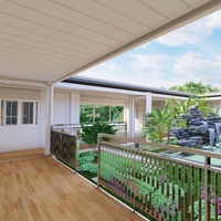Maison de luxe en conteneur pour hôtel, fabriquée en panneaux sandwich en acier, maison en conteneur portable et détachable avec chambre