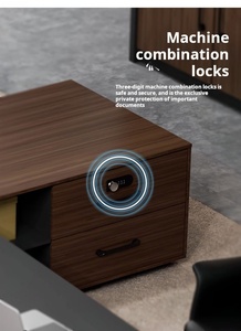 Hiện đại hình chữ L nội thất văn phòng đặt gỗ bán chạy nhất văn phòng điều hành Bàn và ghế - Product Image 2