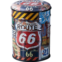 Tabouret de rangement vintage en forme de fût industriel |   Pouf de rangement rétro en métal pour la décoration de bar et de garage