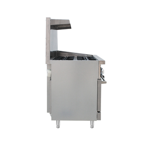 Estufa Comercial a Gas Meilern con Placas Abiertas, 6 Quemadores, Hornos/Plancha/Salamandra, Acero al Carbono, Alta Productividad - Product Image 2