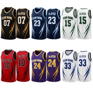 Maillots de basket personnalisés sublimés, col en V, sans manches, anti-transpiration, unisexe, impression du nom de l'équipe, toutes saisons - Product Image 1