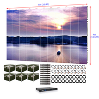 Écran LED d'affichage pour événements haute définition P2 de 5 m x 4 m, installation rapide, écran LED de location de 16 pi x 13 pi
